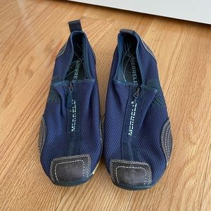 Merrill Barrado Blue Zip Up Shoes